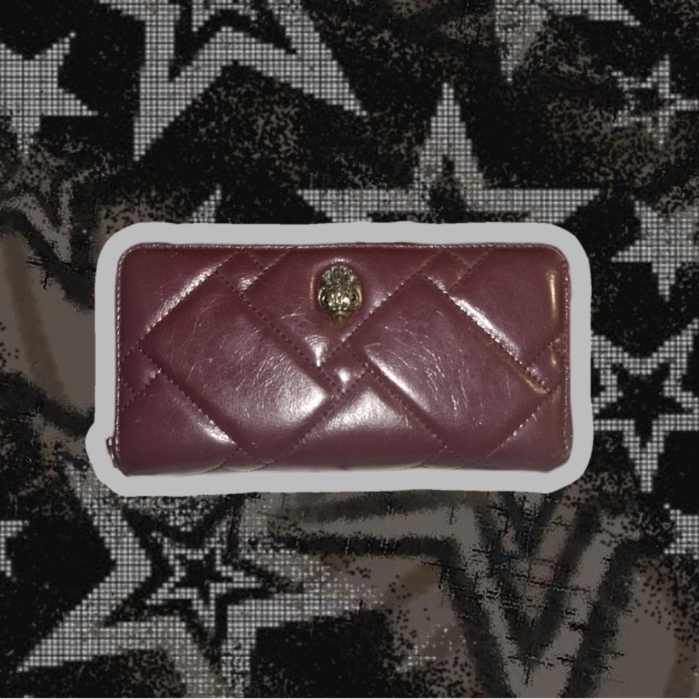 Kurt Geiger Burgundy Quilted Clutch